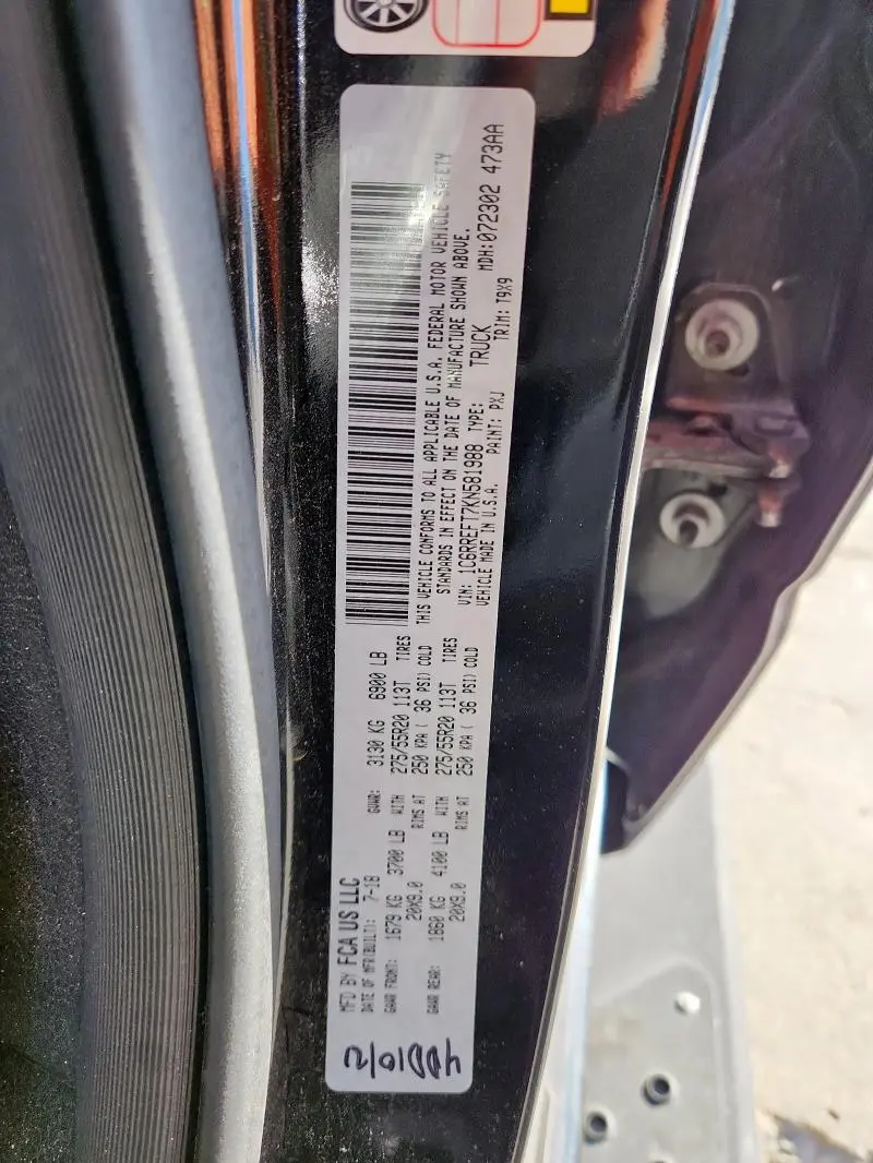 2019 RAM 1500 BIG HORN/LONE STAR  