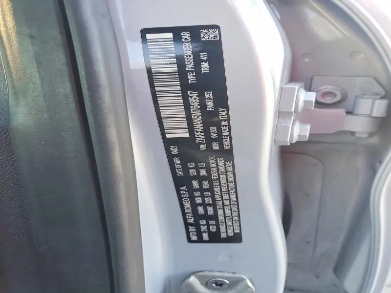 2021 ALFA ROMEO GIULIA SPORT  