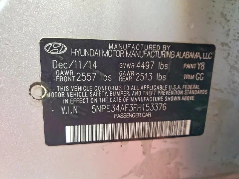 2015 HYUNDAI SONATA SPORT  