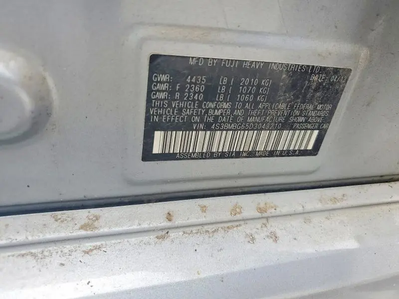 2013 SUBARU LEGACY 2.5I PREMIUM  