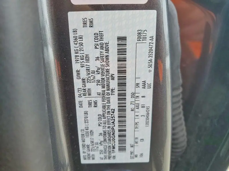 2023 FORD ESCAPE ACTIVE  