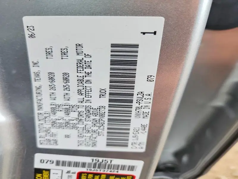 2023 TOYOTA TUNDRA CREWMAX LIMITED  