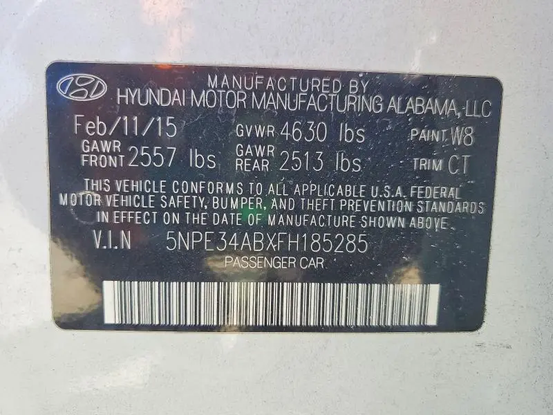 2015 HYUNDAI SONATA LIMITED 2.0T  