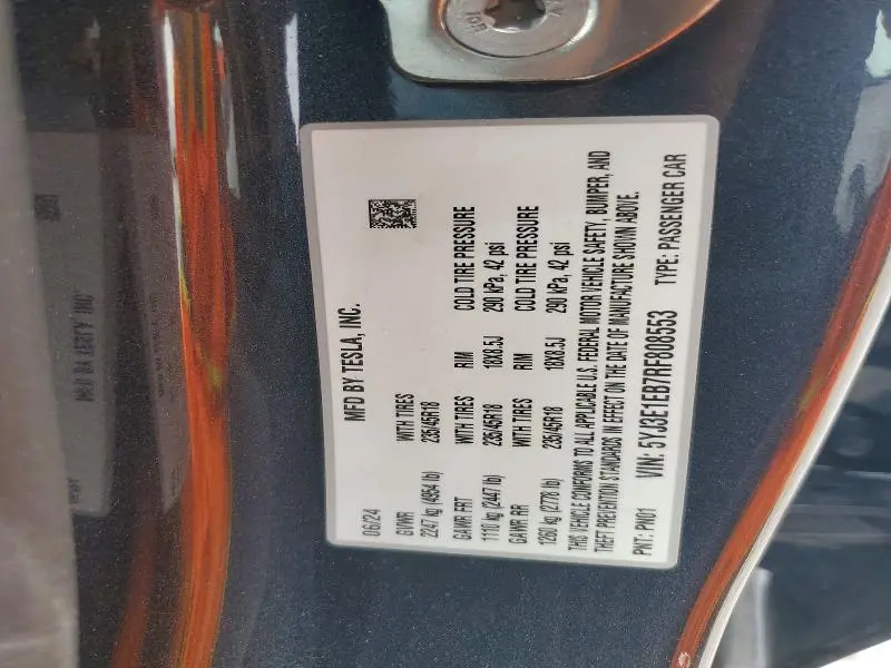 2024 TESLA MODEL 3   