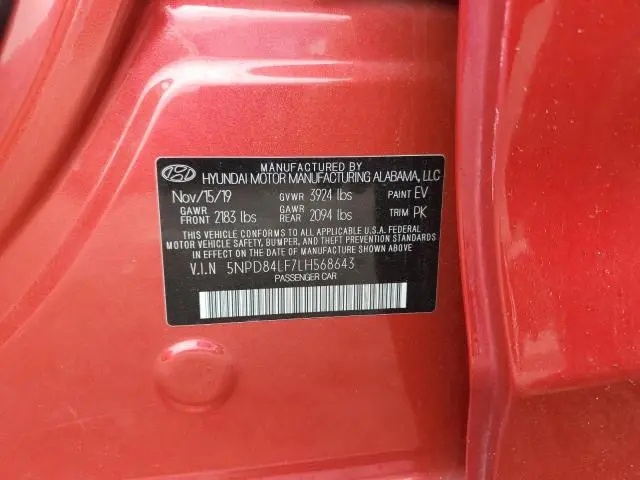 2020 HYUNDAI ELANTRA SEL  