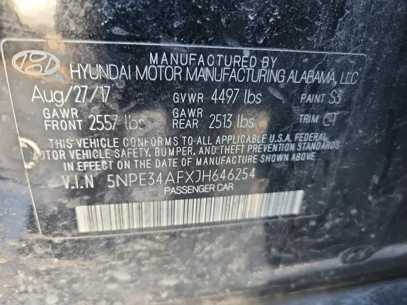 2018 HYUNDAI SONATA SPORT  