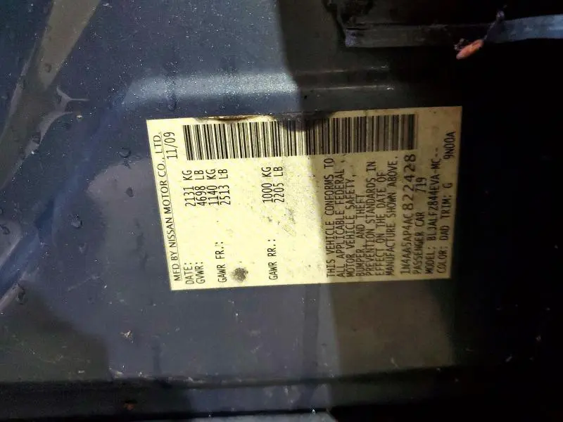 2010 NISSAN MAXIMA 3.5 S  