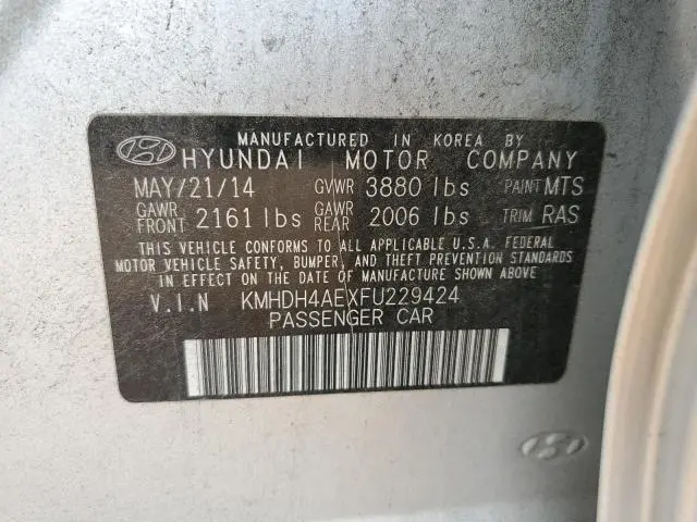 2015 HYUNDAI ELANTRA SE  