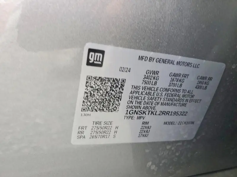 2024 CHEVROLET TAHOE K1500 HIGH COUNTRY  