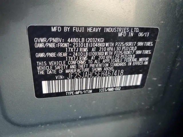 2014 SUBARU FORESTER 2.5I LIMITED  