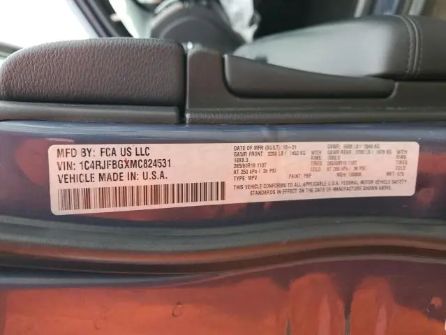 2021 JEEP GRAND CHEROKEE LIMITED  