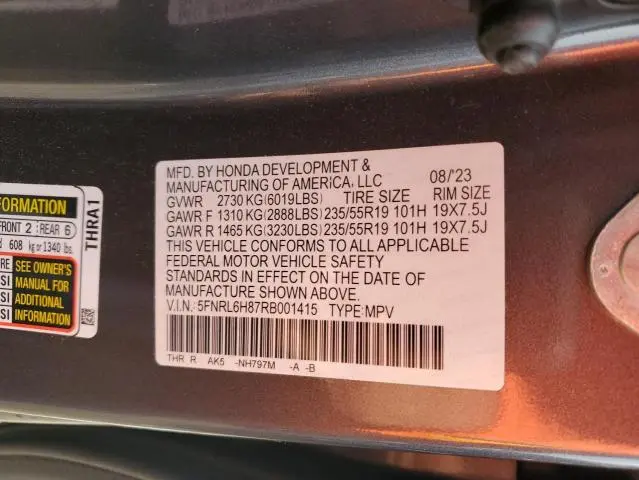 2024 HONDA ODYSSEY TOURING  