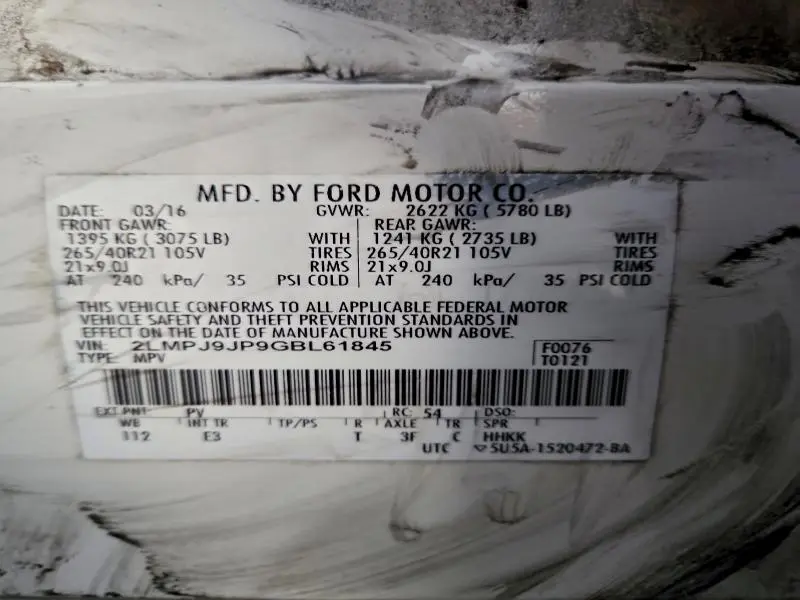 2016 LINCOLN MKX BLACK LABEL  