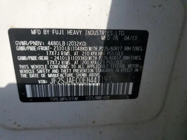 2014 SUBARU FORESTER 2.5I PREMIUM