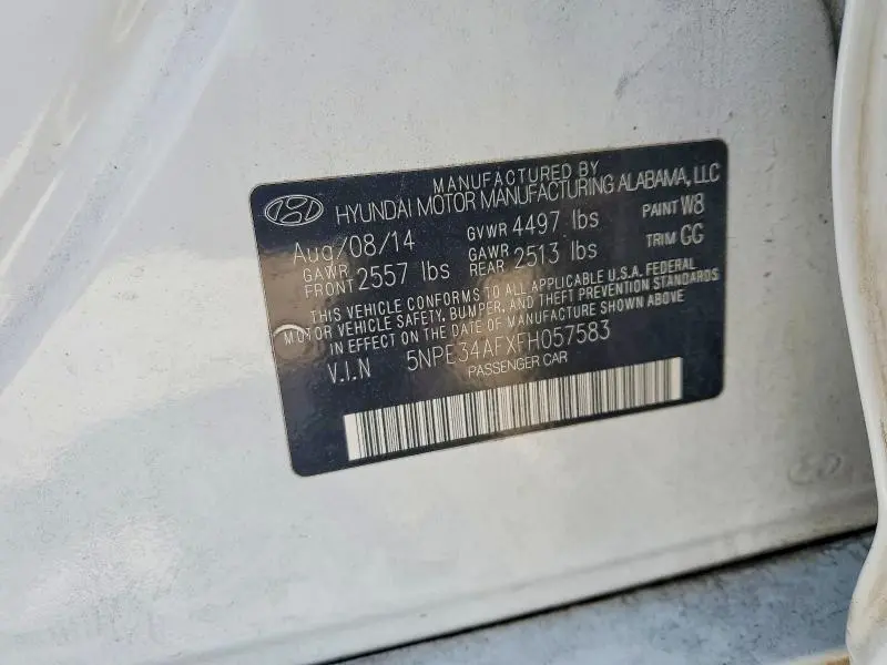 2015 HYUNDAI SONATA SPORT  