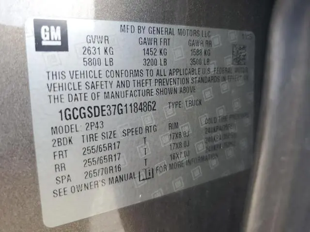2016 CHEVROLET COLORADO Z71  