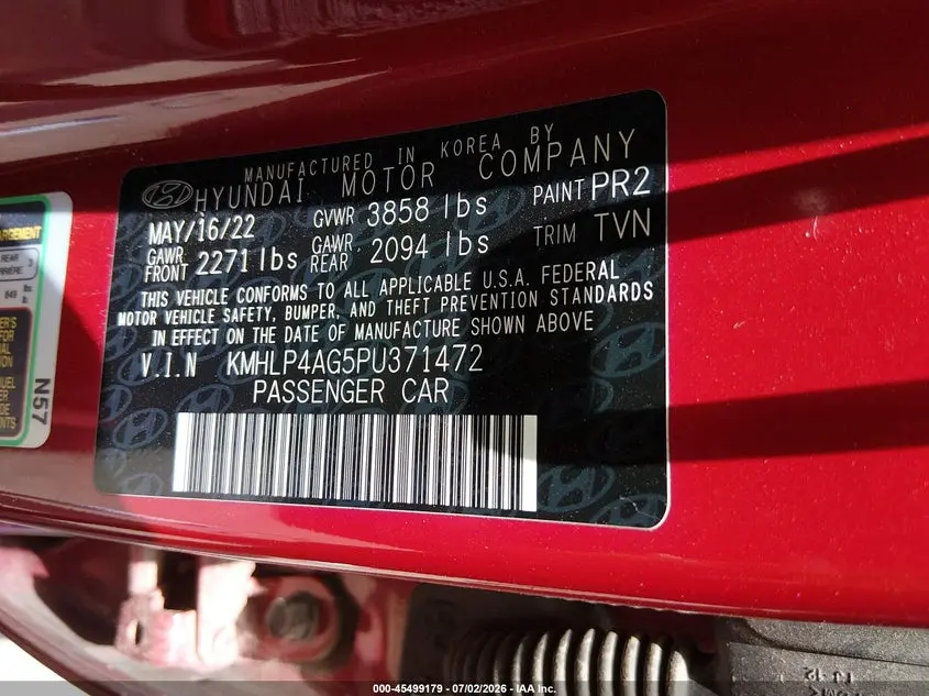 2023 HYUNDAI ELANTRA LIMITED