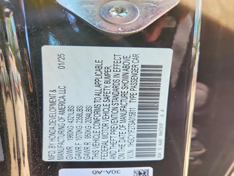 2025 HONDA ACCORD LX  