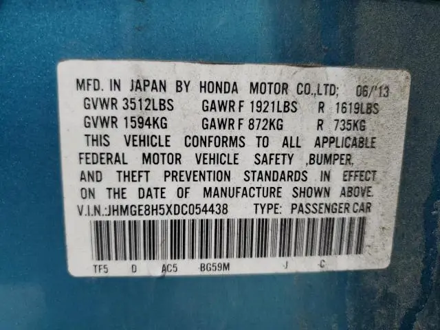 2013 HONDA FIT SPORT