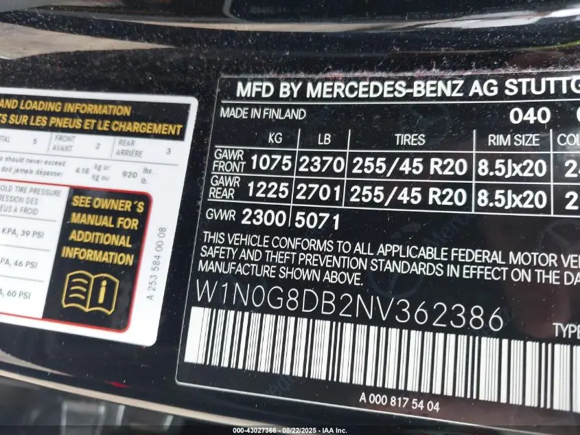 2022 MERCEDES-BENZ GLC 300 SUV