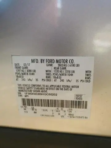 2017 FORD EXPLORER XLT  