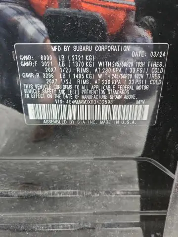 2024 SUBARU ASCENT TOURING  