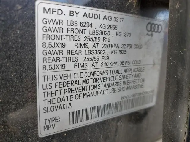 2017 AUDI Q7 PREMIUM PLUS  