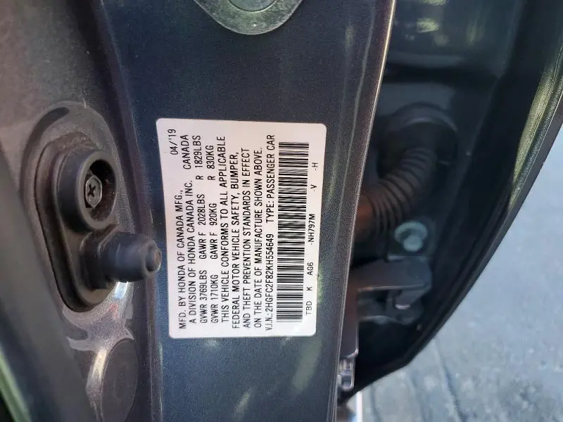 2019 HONDA CIVIC SPORT  