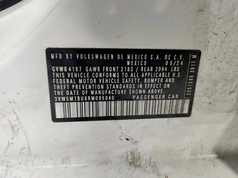 2024 VOLKSWAGEN JETTA S  