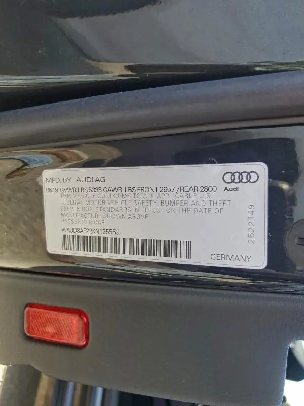 2019 AUDI A6 PREMIUM  