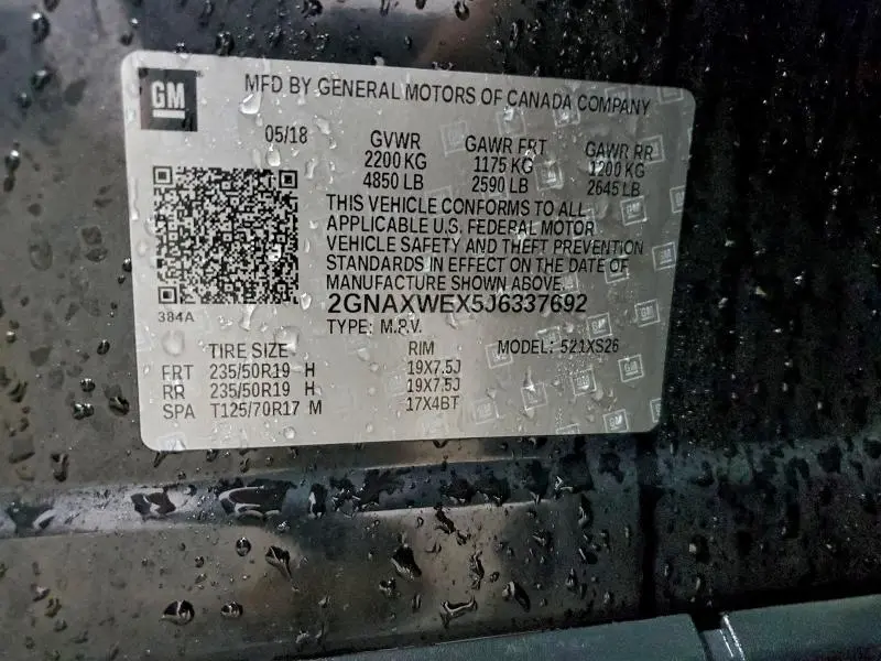 2018 CHEVROLET EQUINOX PREMIER  