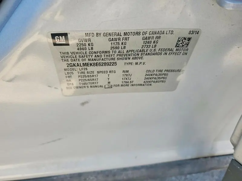 2014 GMC TERRAIN SLE  