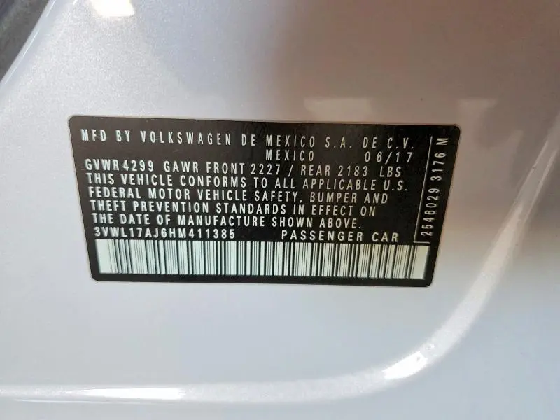 2017 VOLKSWAGEN JETTA SEL  