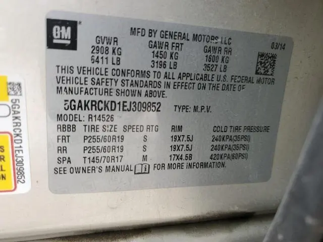 2014 BUICK ENCLAVE   