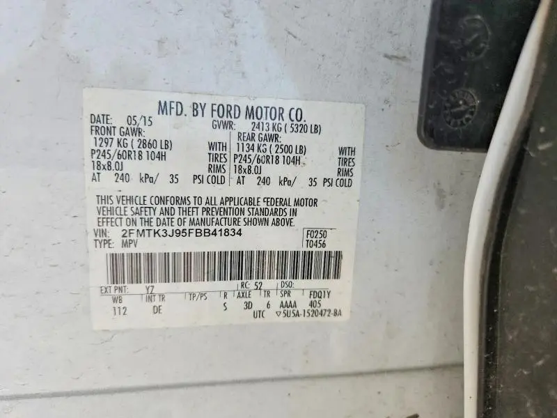 2015 FORD EDGE SEL  