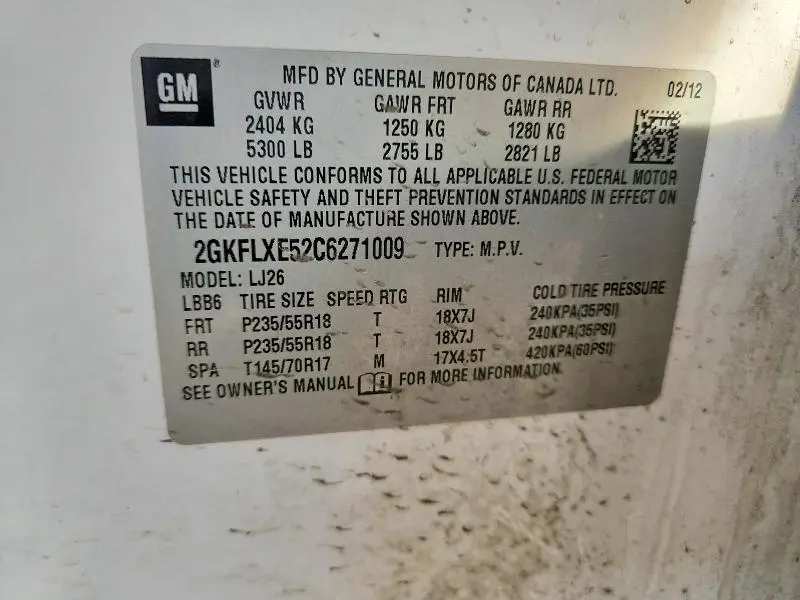 2012 GMC TERRAIN SLT  