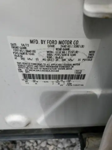 2013 FORD EDGE LIMITED  
