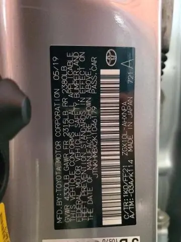 2019 TOYOTA C-HR XLE  