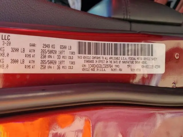 2020 DODGE DURANGO GT  