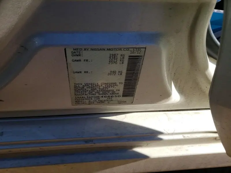 2013 NISSAN ALTIMA 3.5 S  