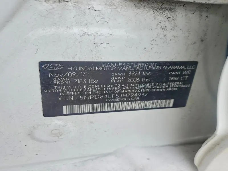 2018 HYUNDAI ELANTRA SEL  