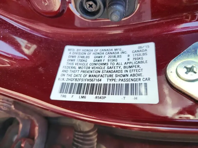 2015 HONDA CIVIC LX  
