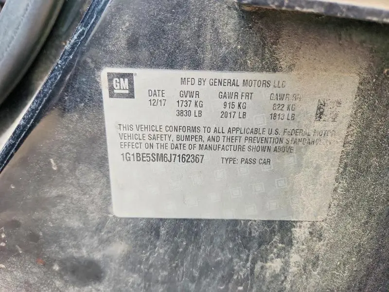 2018 CHEVROLET CRUZE LT  