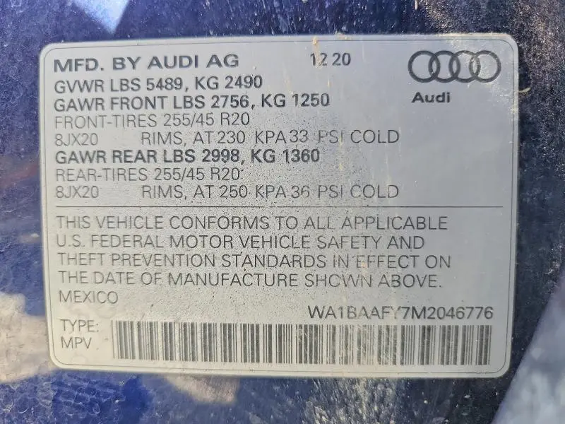 2021 AUDI Q5 PREMIUM PLUS  