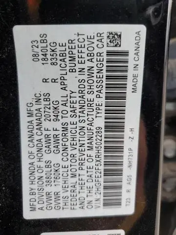 2024 HONDA CIVIC SPORT  