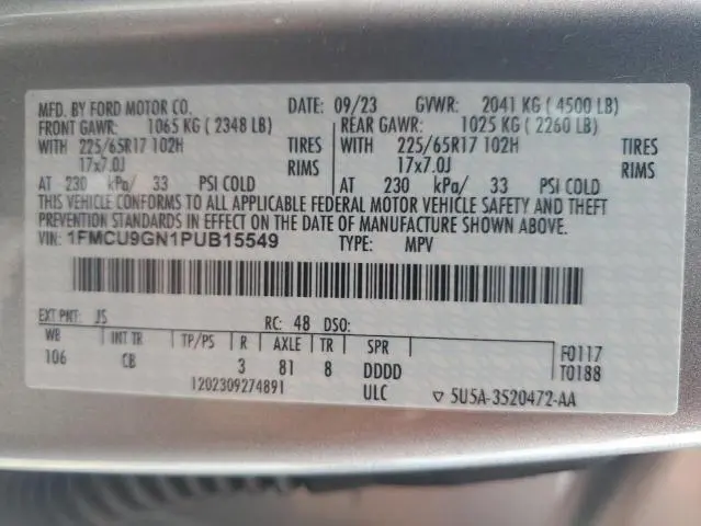 2023 FORD ESCAPE ACTIVE  