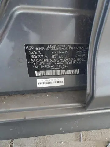 2018 HYUNDAI SONATA SE  