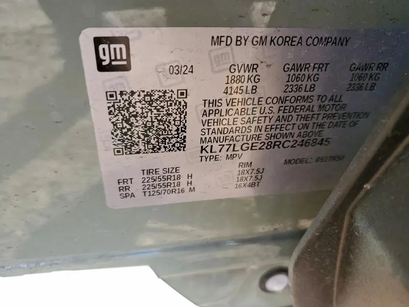 2024 CHEVROLET TRAX 1RS  