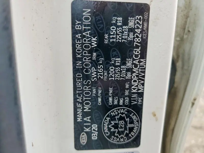 2020 KIA SPORTAGE LX  