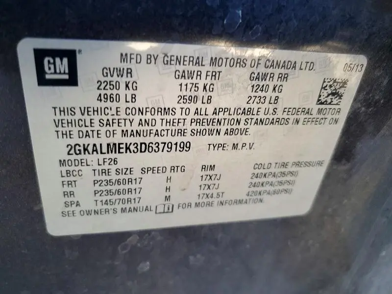 2013 GMC TERRAIN SLE  